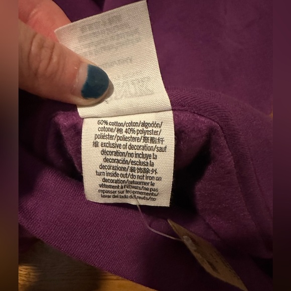 NWT VS PINK Purple & White Floral Cowl Neck Everyday Lounge Pullover Sweatshirt - Picture 10 of 14